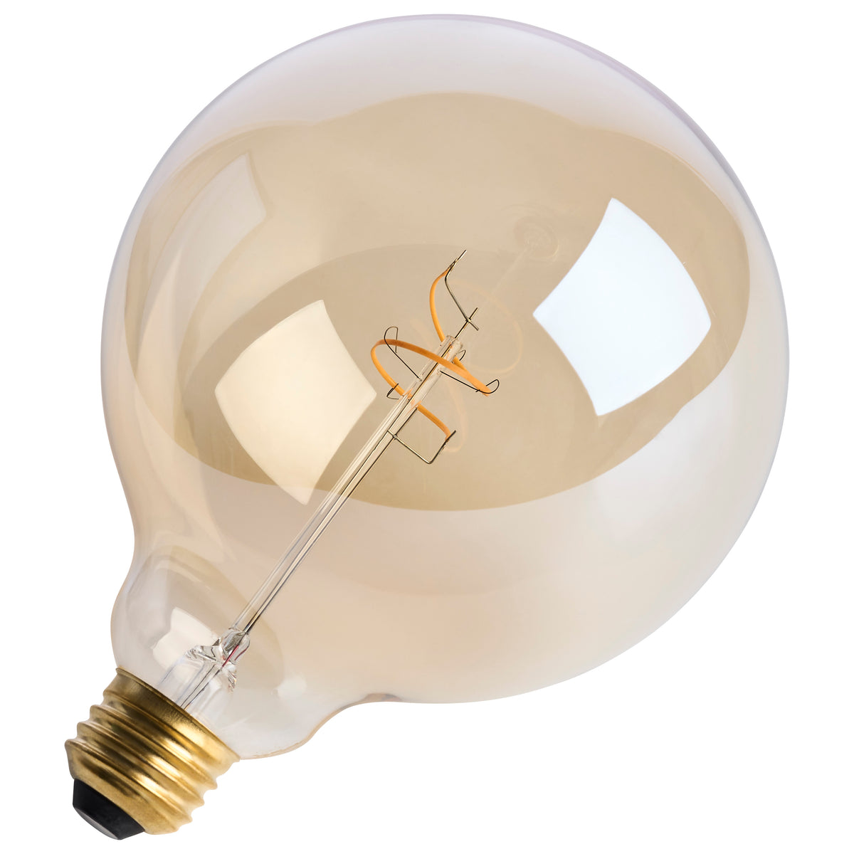 3.5 Watt G40 LED - 2000K CCT - Medium Base - Clear Glass - Amber Coil Filament - Dimmable - 120 Volt