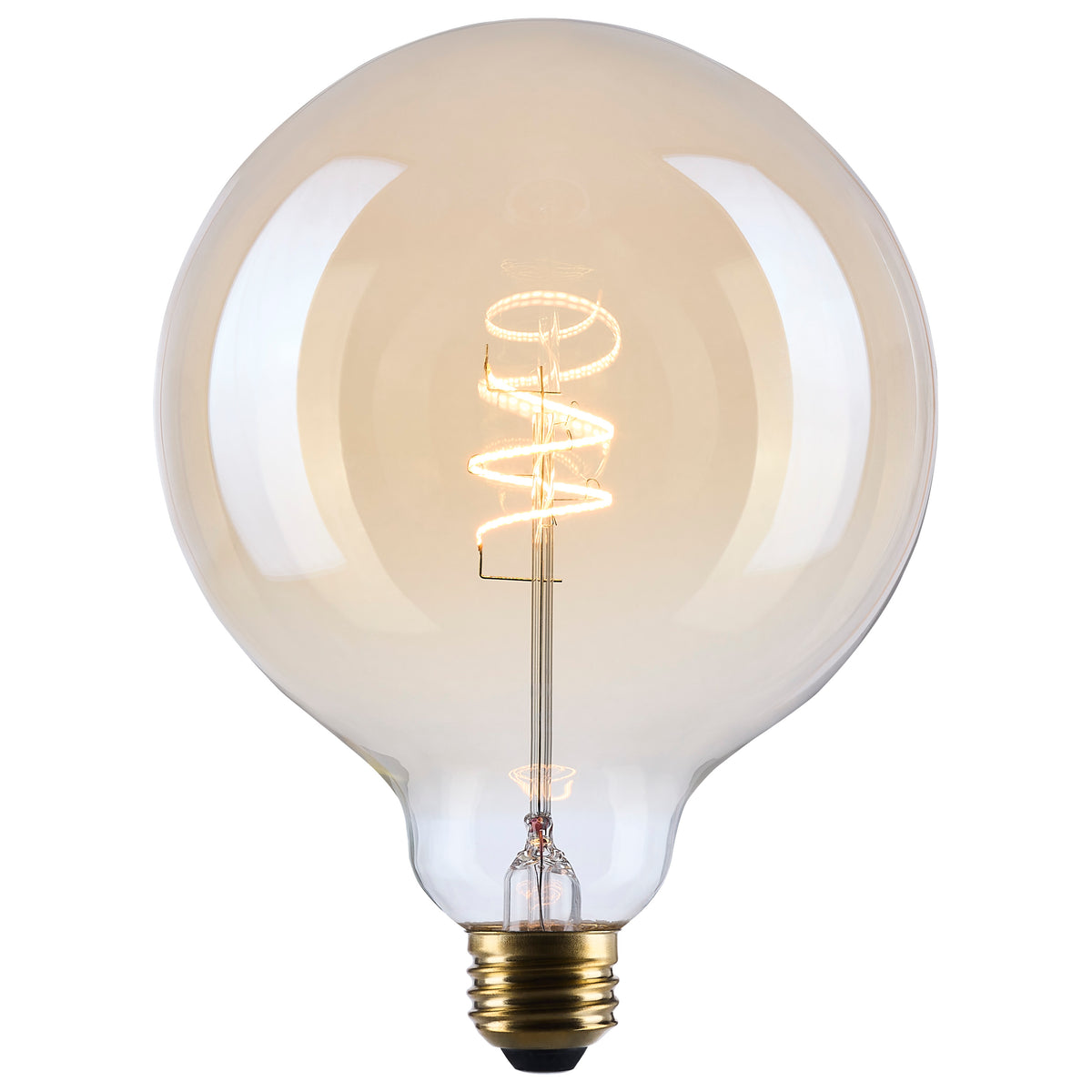 5.5 Watt G40 LED - 2000K CCT - Medium Base - Clear Glass - Amber Coil Filament - Dimmable - 120 Volt