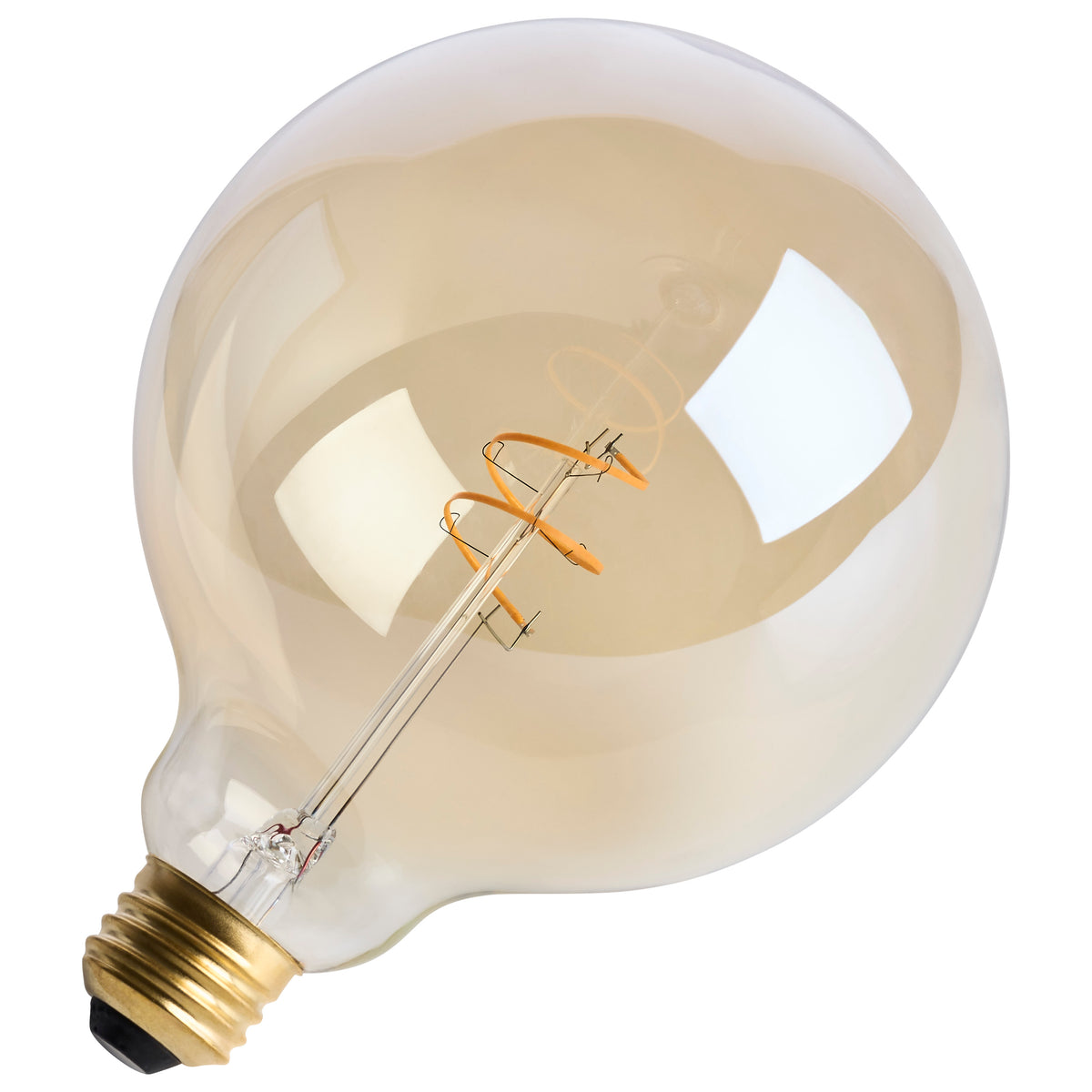 5.5 Watt G40 LED - 2000K CCT - Medium Base - Clear Glass - Amber Coil Filament - Dimmable - 120 Volt
