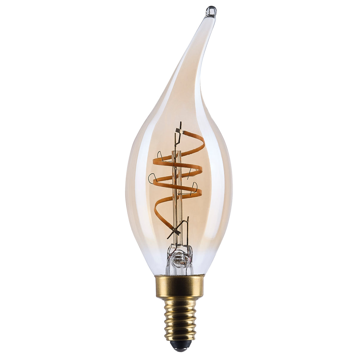 5.5 Watt CA11 LED - 2000K - Candelabra Base - Clear Glass - Amber Coil Filament - Dimmable - 120 Volt lighting product