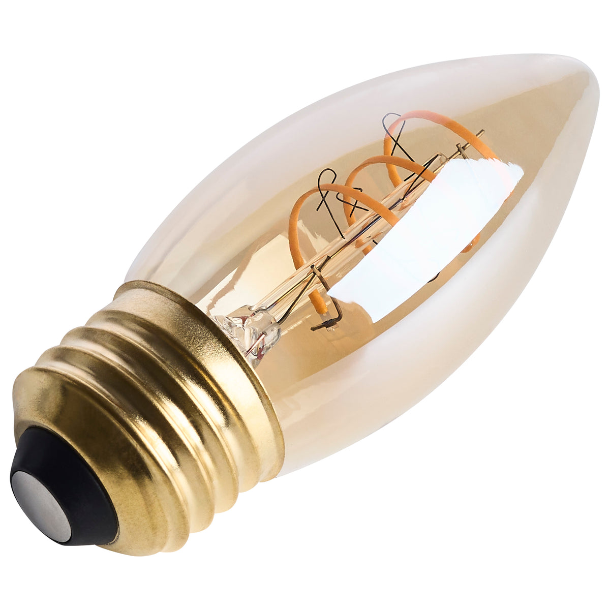 5.5 Watt C11 LED - 2000K CCT - Medium Base - Clear Glass - Amber Coil Filament - Dimmable - 120 Volt
