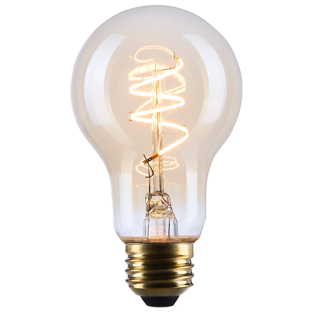 5.5 Watt A19 LED - 2000K CCT - Medium Base - Clear Glass - Amber Coil Filament - Dimmable - 120 Volt
