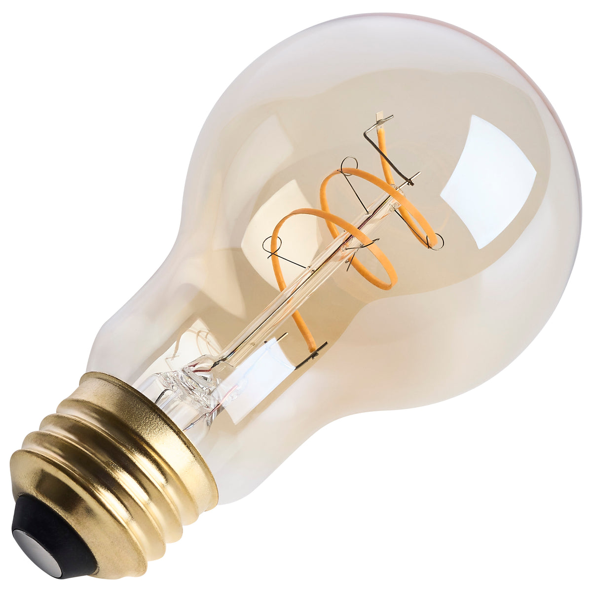 5.5 Watt A19 LED - 2000K CCT - Medium Base - Clear Glass - Amber Coil Filament - Dimmable - 120 Volt