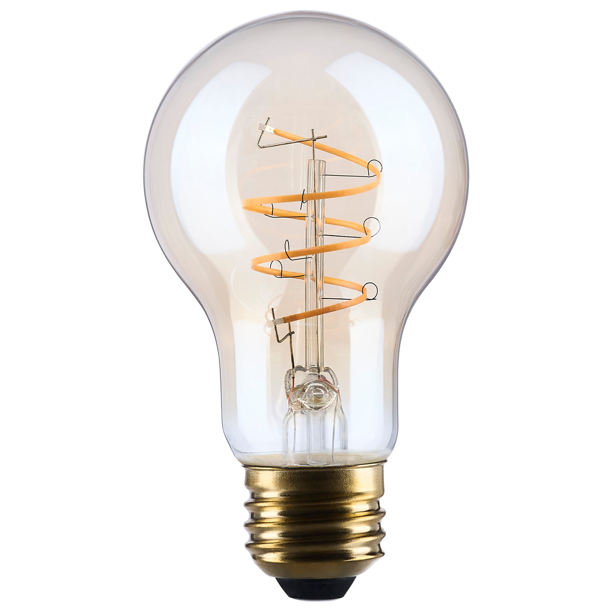8 Watt A19 LED - 2000K - Medium Base - Clear Glass - Amber Coil Filament - Dimmable - 120 Volt product image