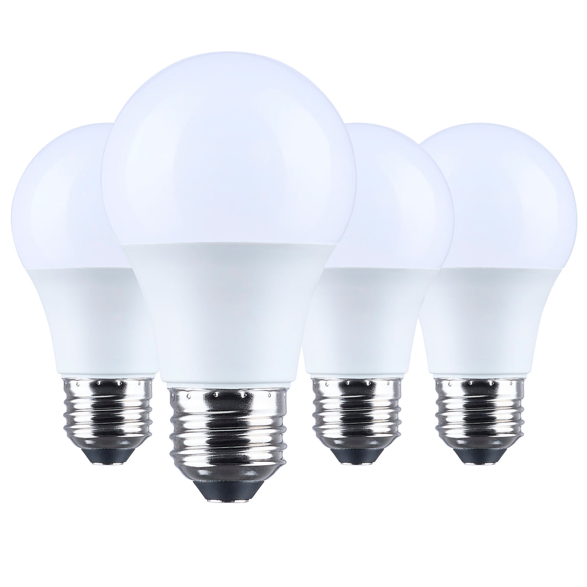8.5 Watt LED A19 - 5000K - Medium Base - Plastic - 120 Volt - 4-Pack bulb or fixture view
