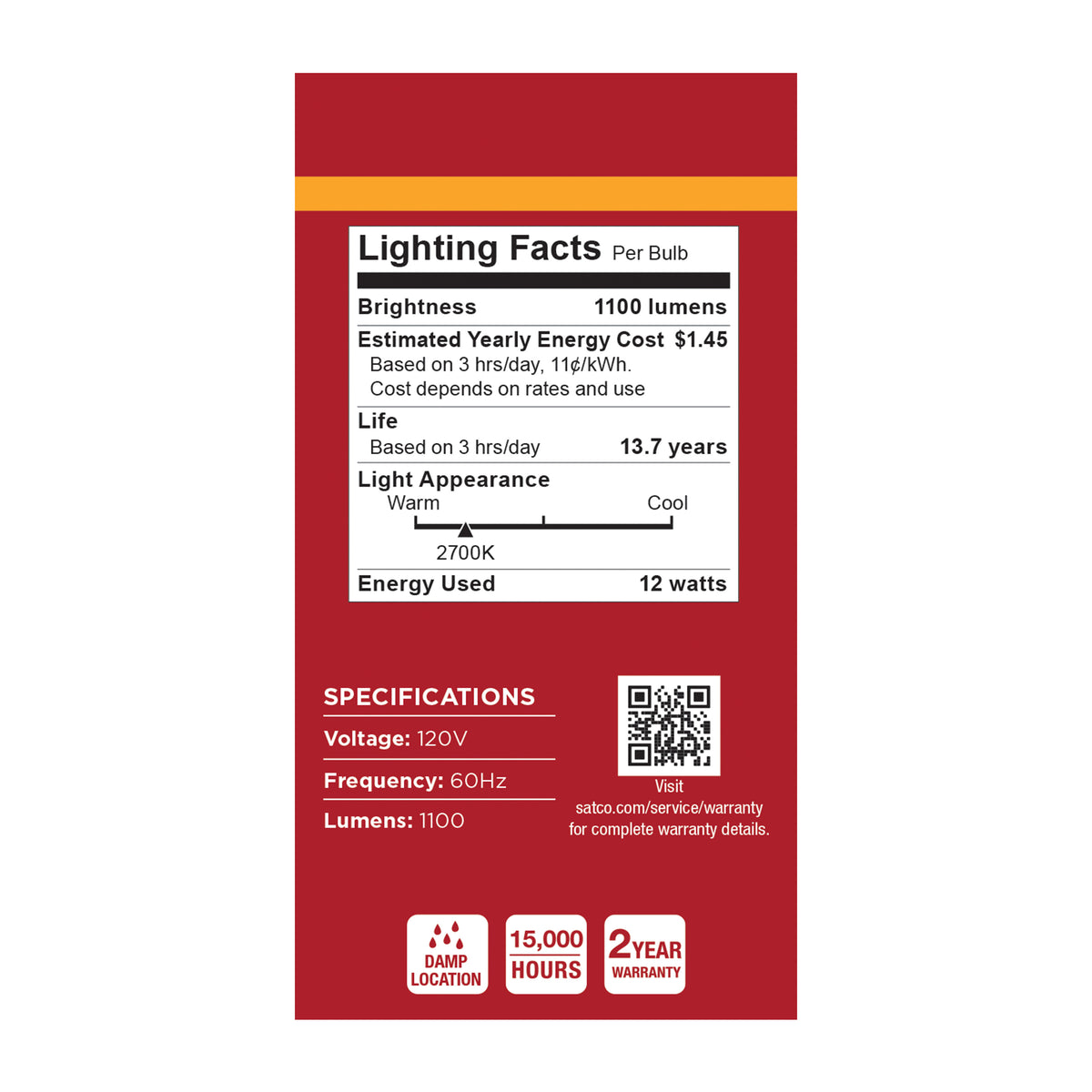 12 Watt LED A19 - 2700K CCT - Medium Base - Plastic - 120 Volt - 4-Pack