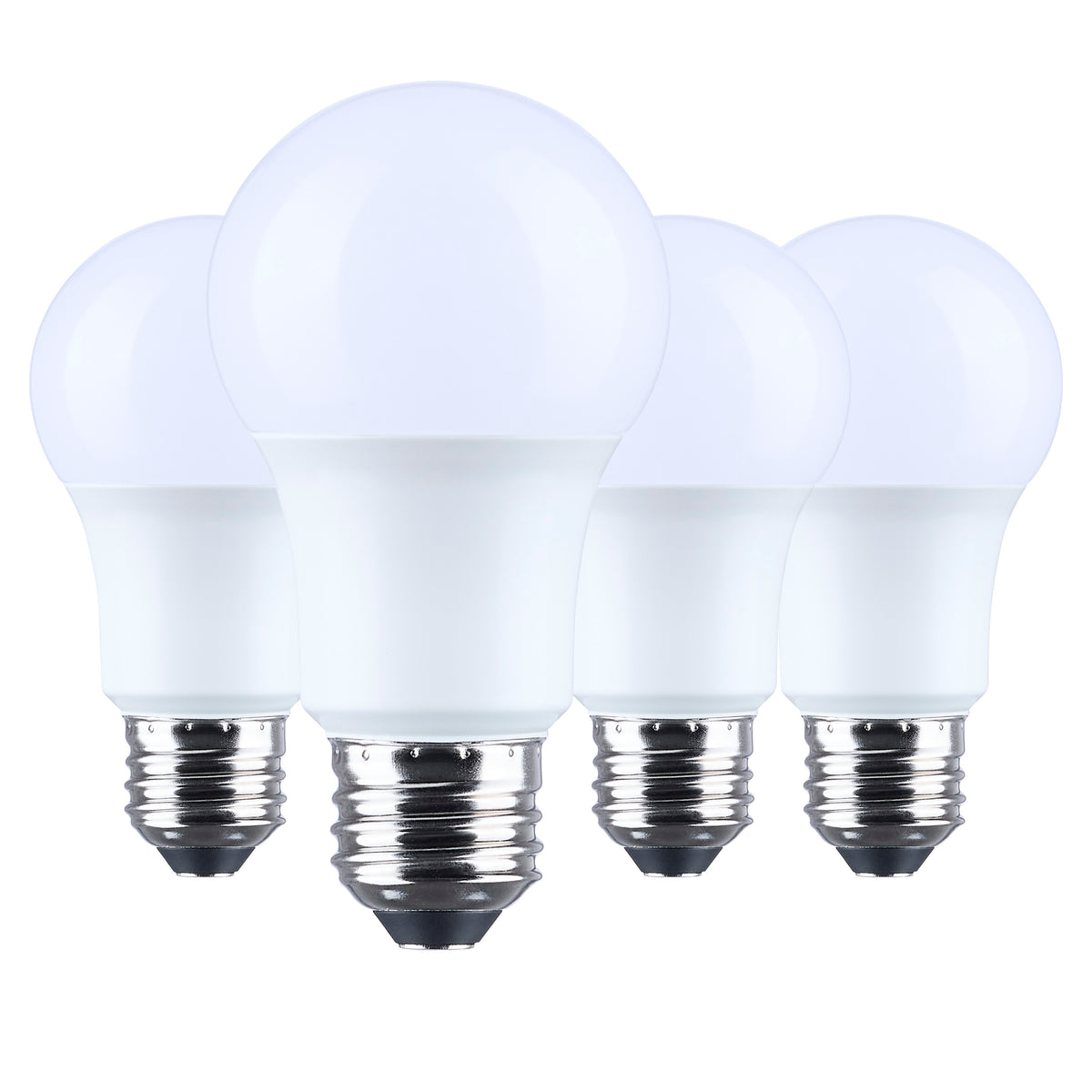 9.8 Watt LED A19 - 3000K - Medium Base - Plastic - 120 Volt - 4-Pack bulb or fixture view