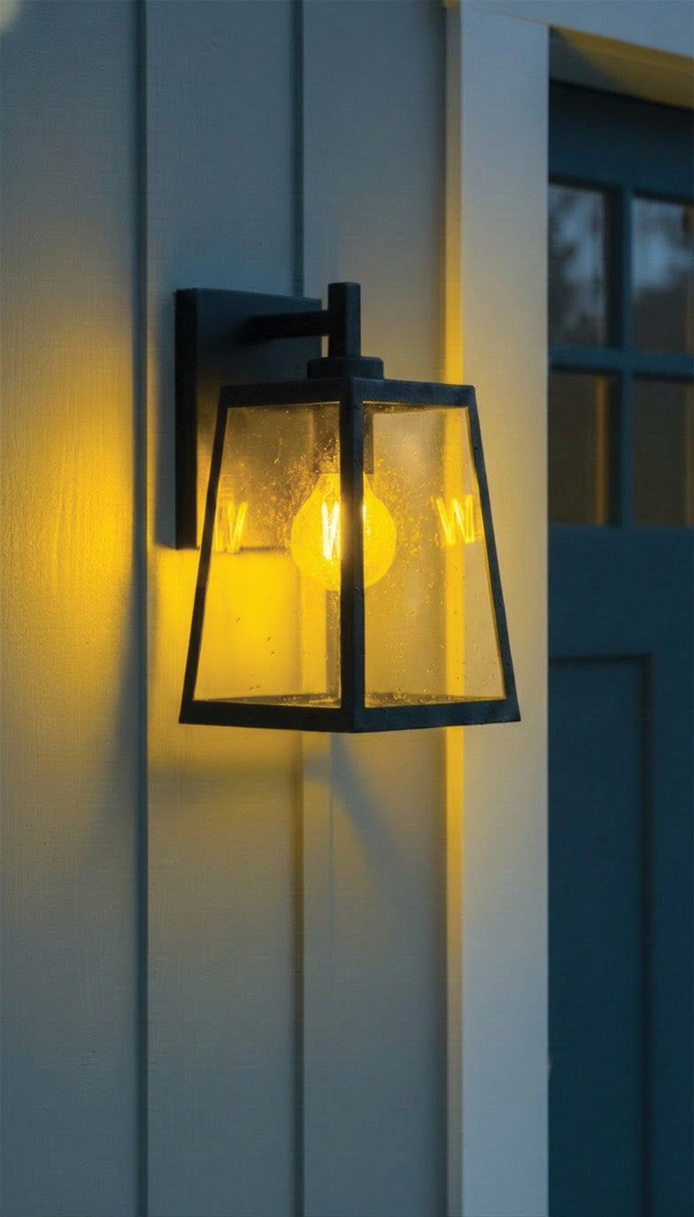 8 Watt LED A19 - Straight Filament - Yellow Light - Glass - 120 Volt - 1-Pack