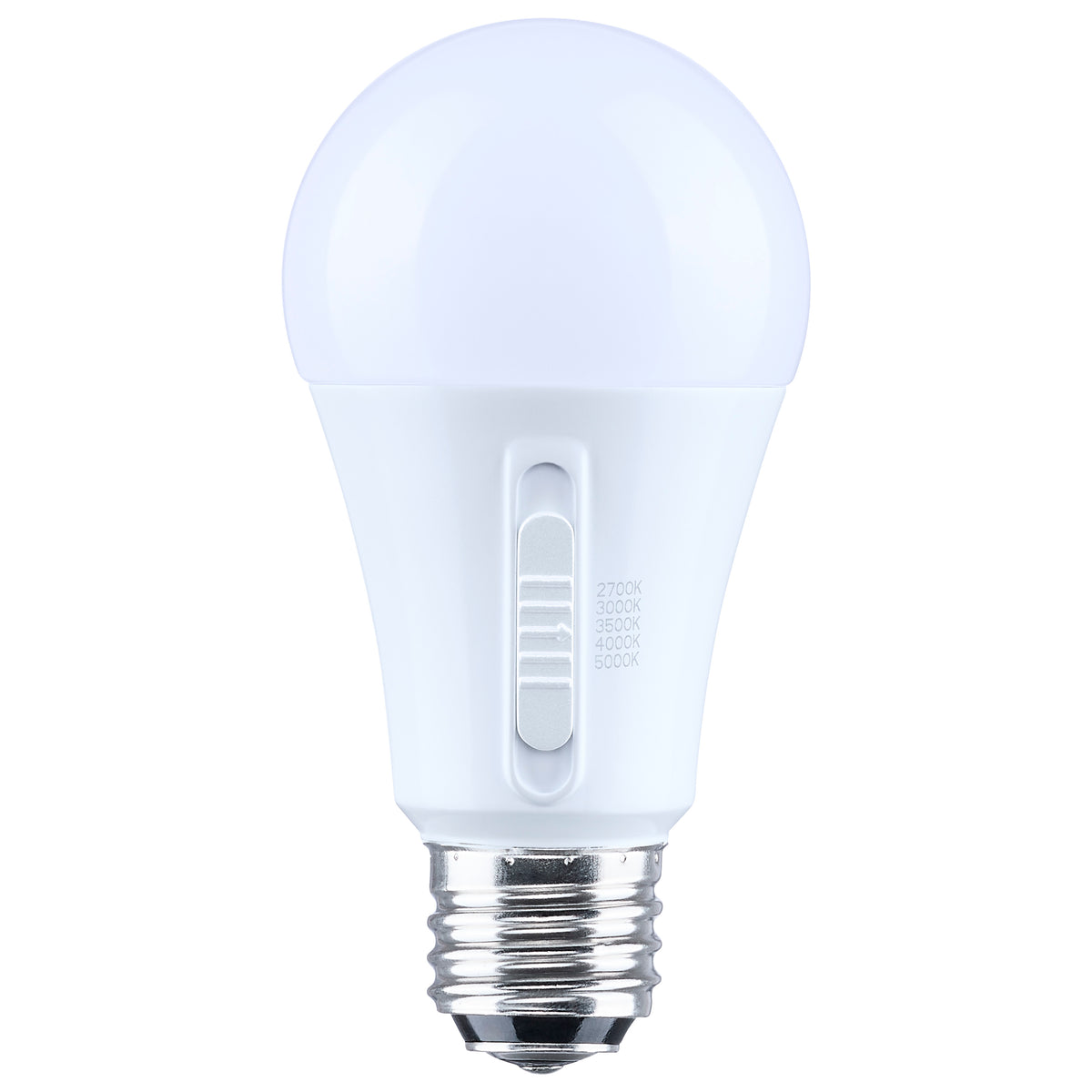 13.5/10/5 Watt LED A19 Three-Way Lamp - 27K/3K/35K/4K/5K - Lumens Selectable - Medium Double Contact Base - Plastic - 120