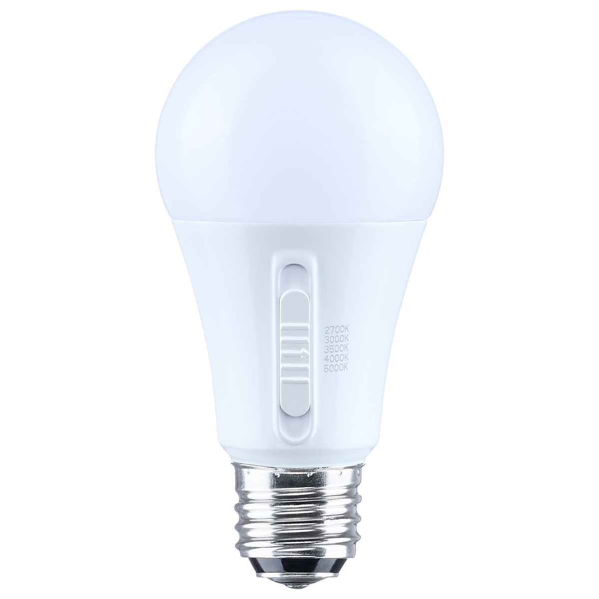 13.5/10/5 Watt LED A19 Three-Way Lamp - 27K/3K/35K/4K/5K - Lumens Selectable - Medium Double Contact Base - Plastic - 120