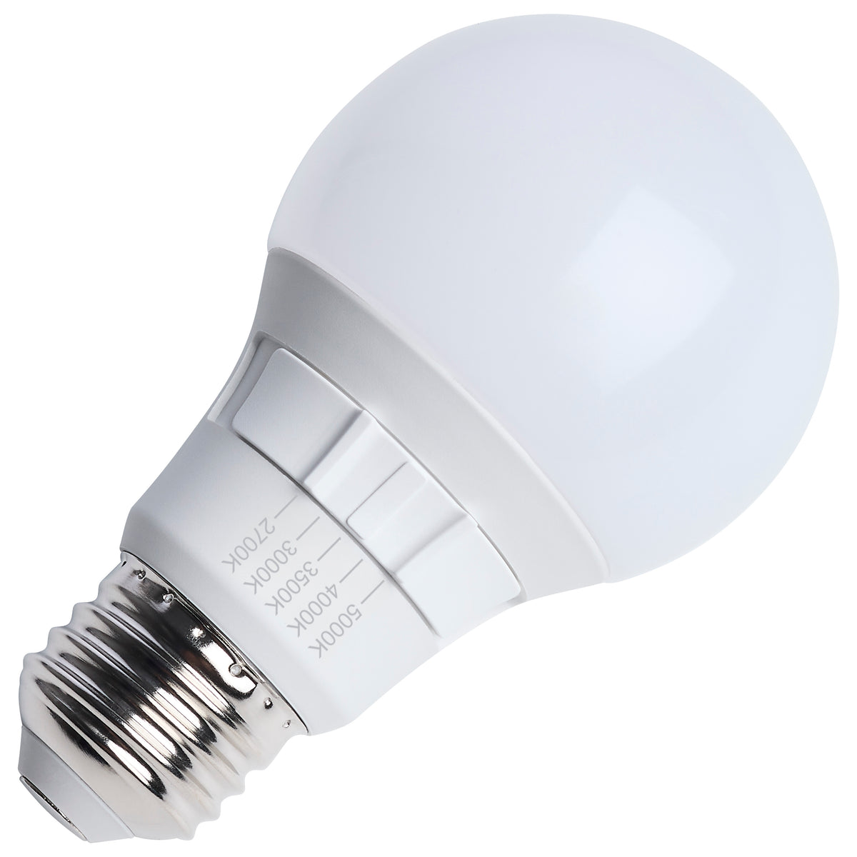 6 Watt A19 LED - 27K/30K/35K/40K/50K CCT - 80 CRI - Medium Base - Plastic - Dimmable - 120 Volt