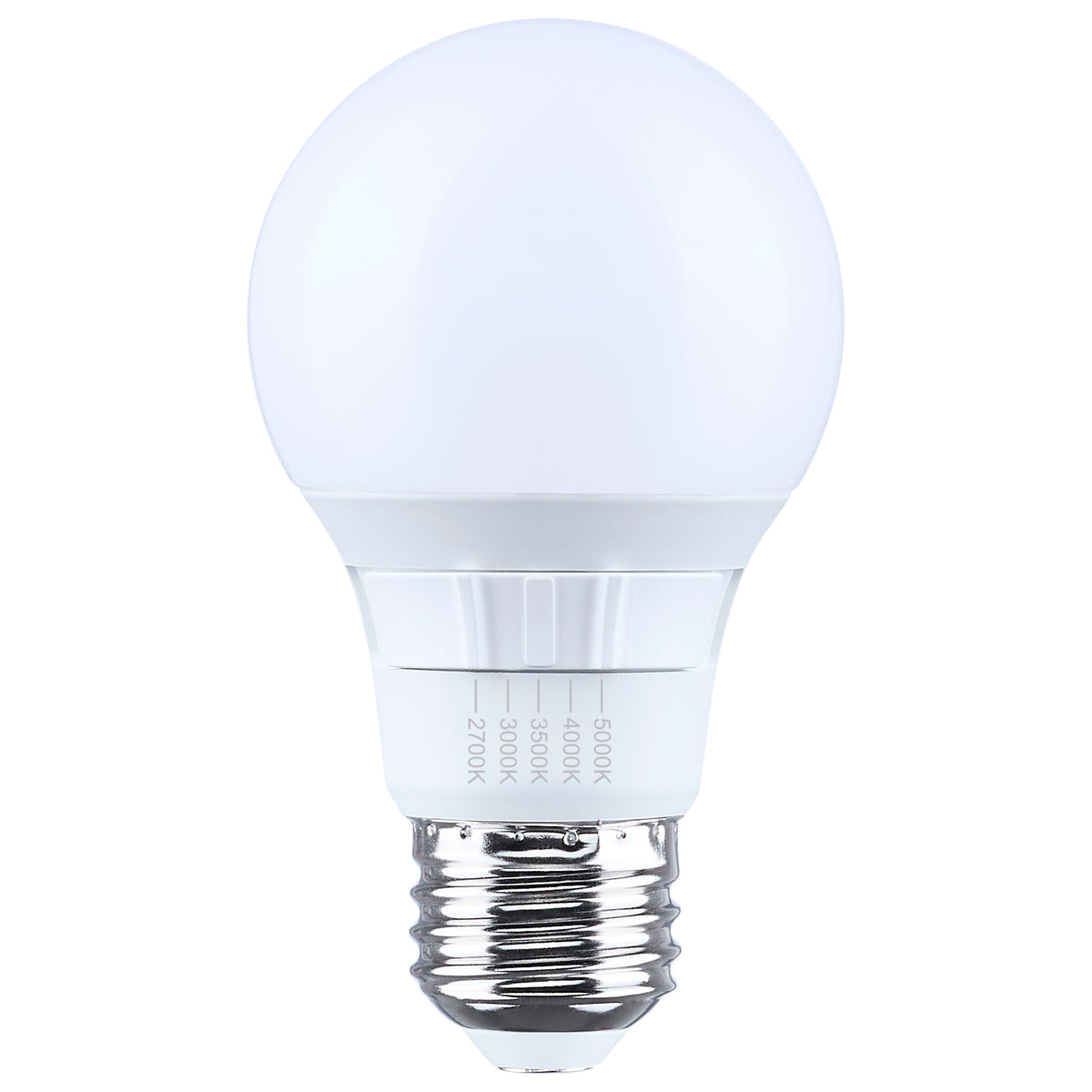 9.5 Watt A19 LED - 27K/30K/35K/40K/50K - 80 CRI - Medium Base - Plastic - Dimmable - 120 Volt for living rooms and bedrooms