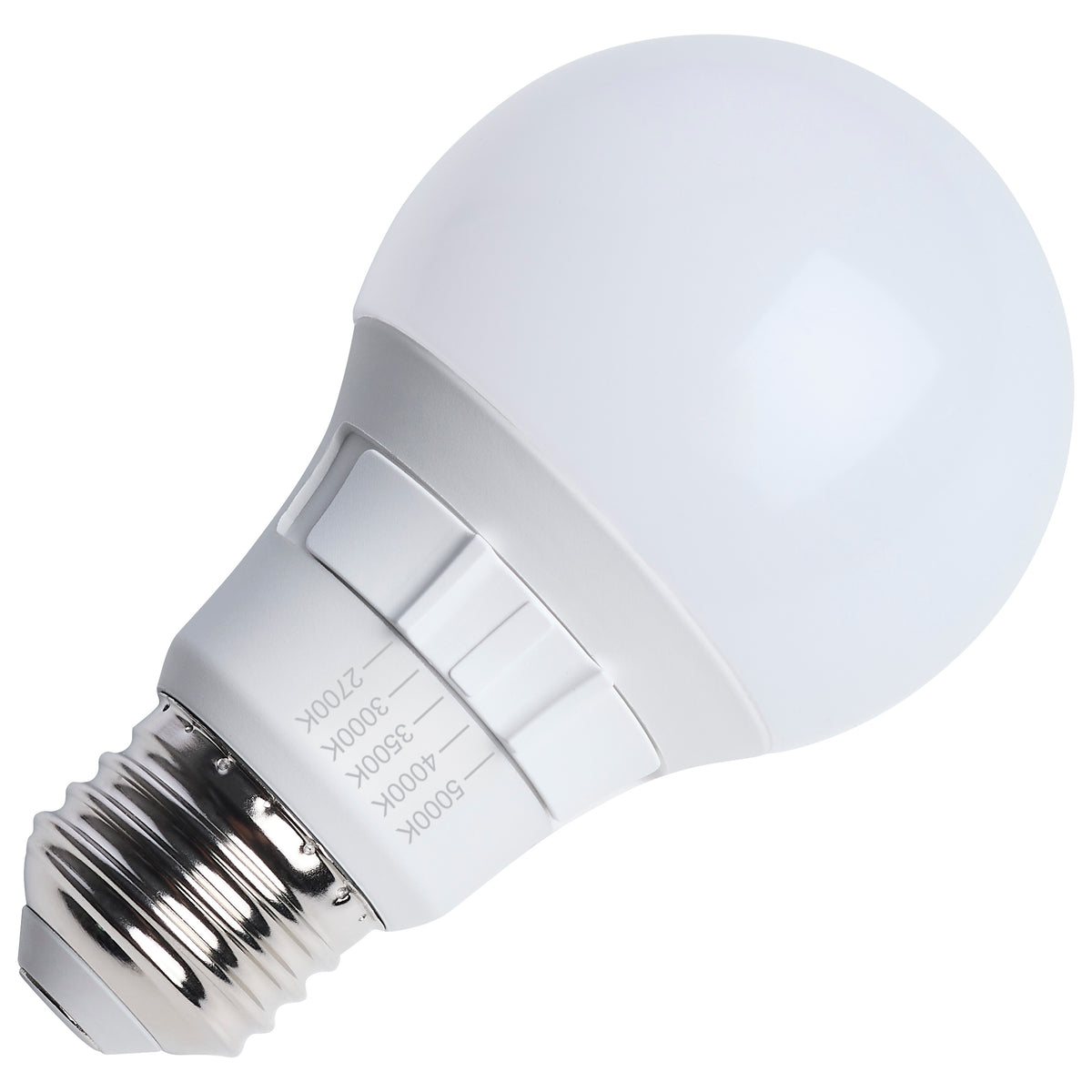 9.5 Watt A19 LED - 27K/30K/35K/40K/50K CCT - 80 CRI - Medium Base - Plastic - Dimmable - 120 Volt