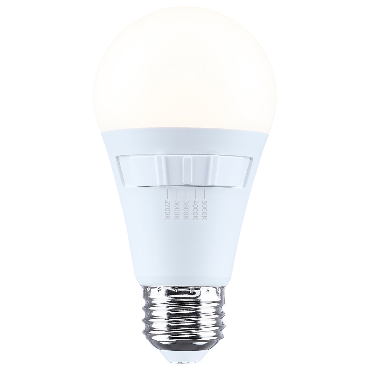 12 Watt A19 LED - 27K/30K/35K/40K/50K CCT - 80 CRI - Medium Base - Plastic - Dimmable - 120 Volt