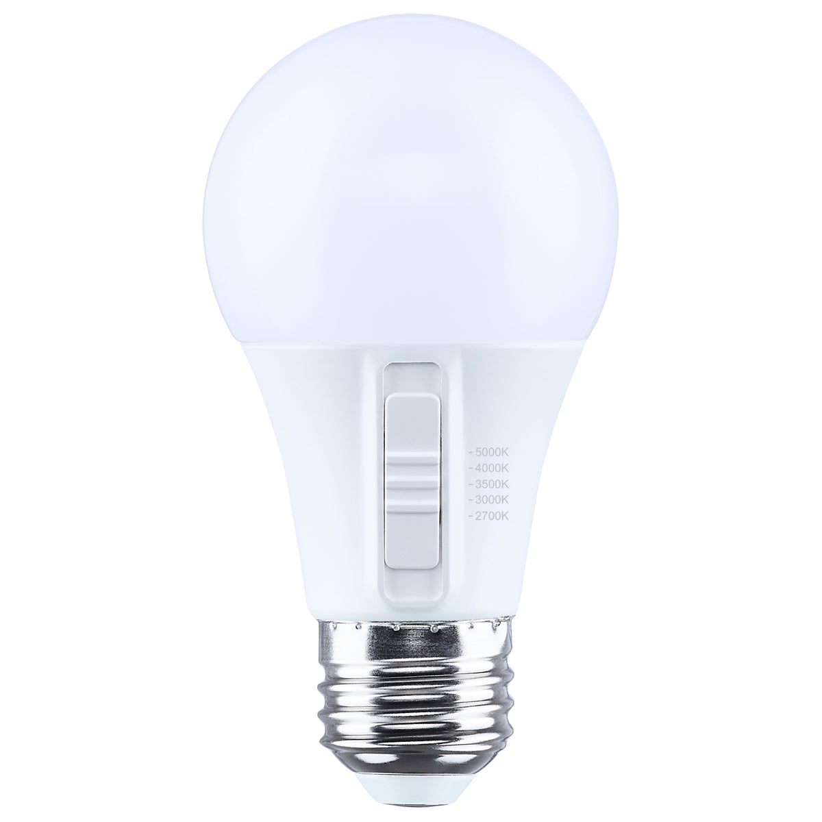 9.4 Watt A19 LED - 27K/30K/35K/40K/50K - 90 CRI - Medium Base - Plastic - Dimmable - 120 Volt bulb or fixture view