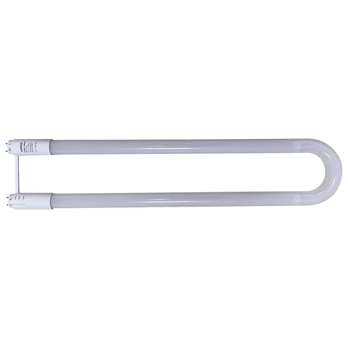 13 Watt T8 U-BEND LED - 50000 Hours - Medium Bi Pin Base - Selectable - Type B - White Finish - 120-277 Volt