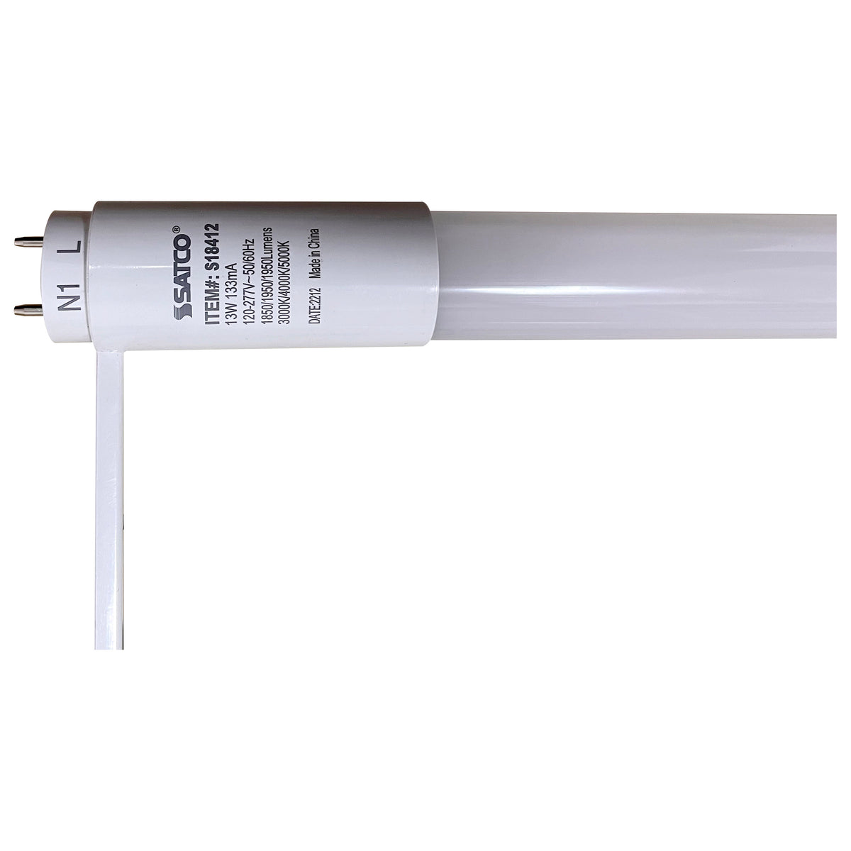 13 Watt T8 U-BEND LED - 50000 Hours - Medium Bi Pin Base - CCT Selectable - Type B - White Finish - 120-277 Volt