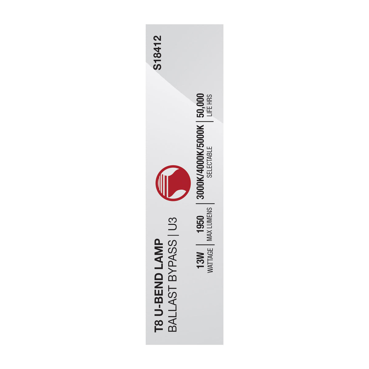 13 Watt T8 U-BEND LED - 50000 Hours - Medium Bi Pin Base - CCT Selectable - Type B - White Finish - 120-277 Volt