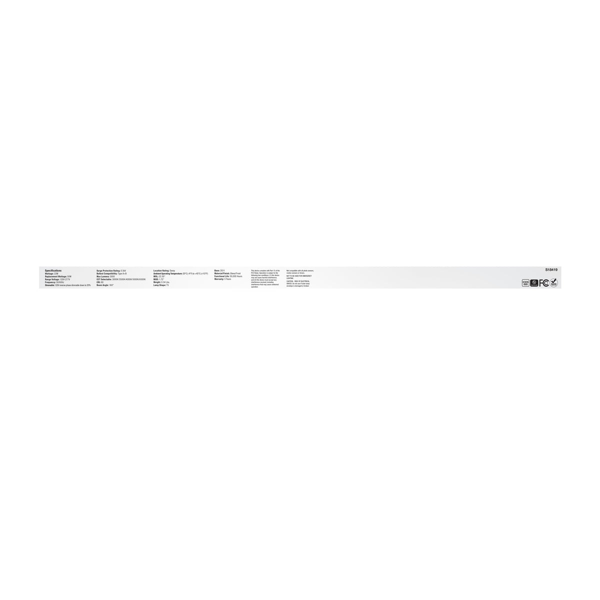 22 Watt PLL LED - 2G11 Base - 30K/35K/40K/50K/65K CCT Selectable - Type A/B - 120-277 Volt