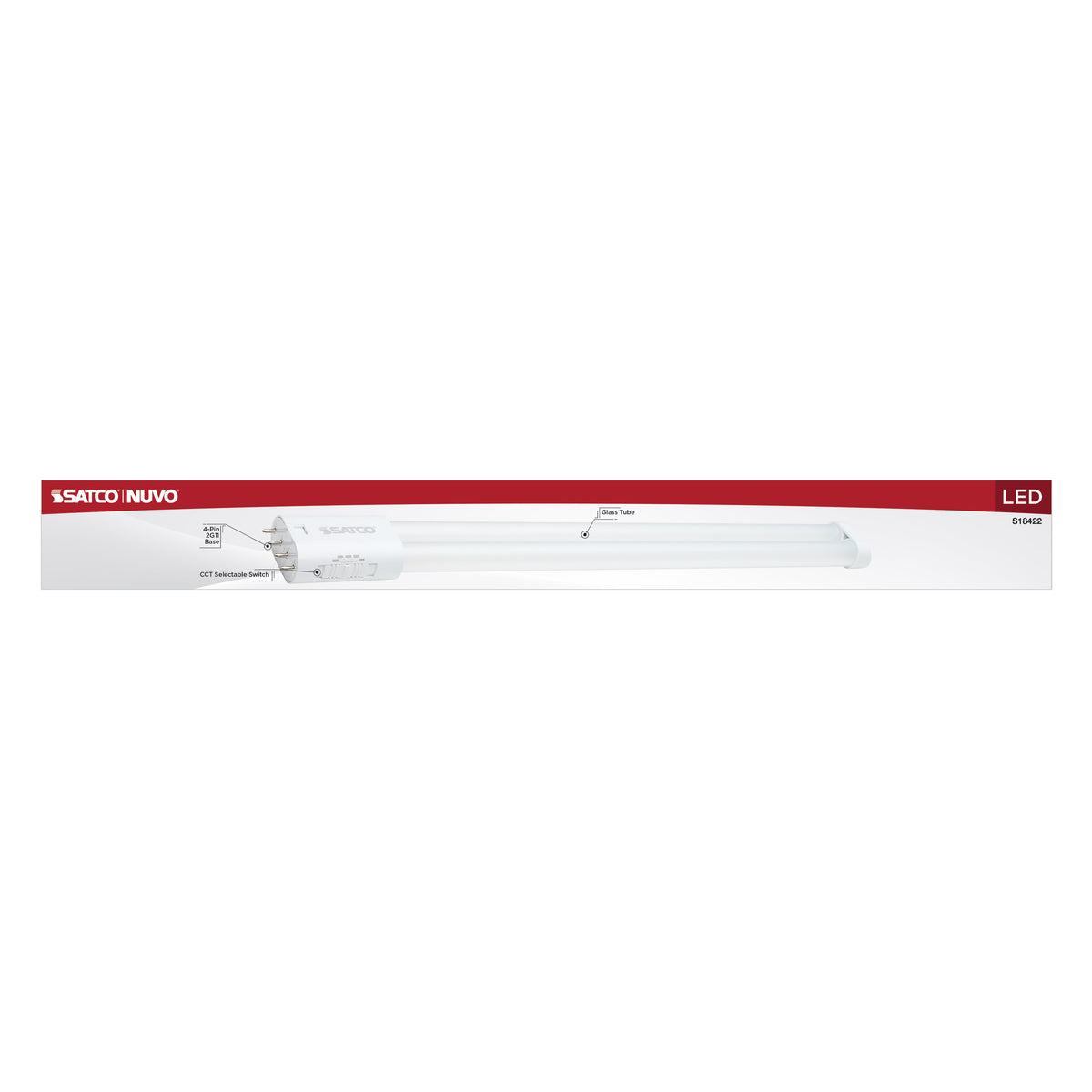 16 Watt PLL LED - 2G11 Base - 30K/35K/40K/50K/65K CCT Selectable - Ballast Bypass - 120-277 Volt