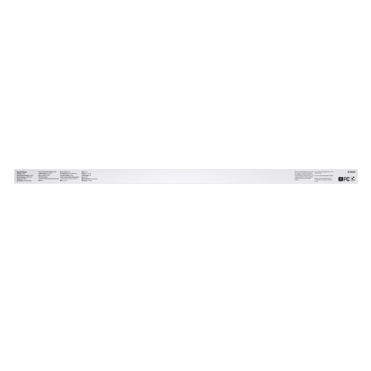20 Watt PLL LED - 2G11 Base - 30K/35K/40K/50K/65K CCT Selectable - Ballast Bypass - 120-277 Volt