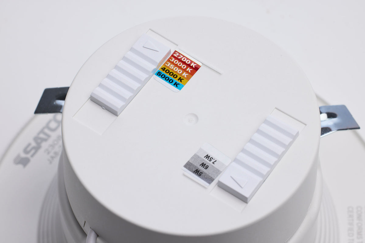 LED Retrofit Downlight - 5/6/7.5 Wattage Selectable - CCT and Lumens Selectable - 120 Volt - ColorQuick and PowerQuick Technology - Round - White Finish