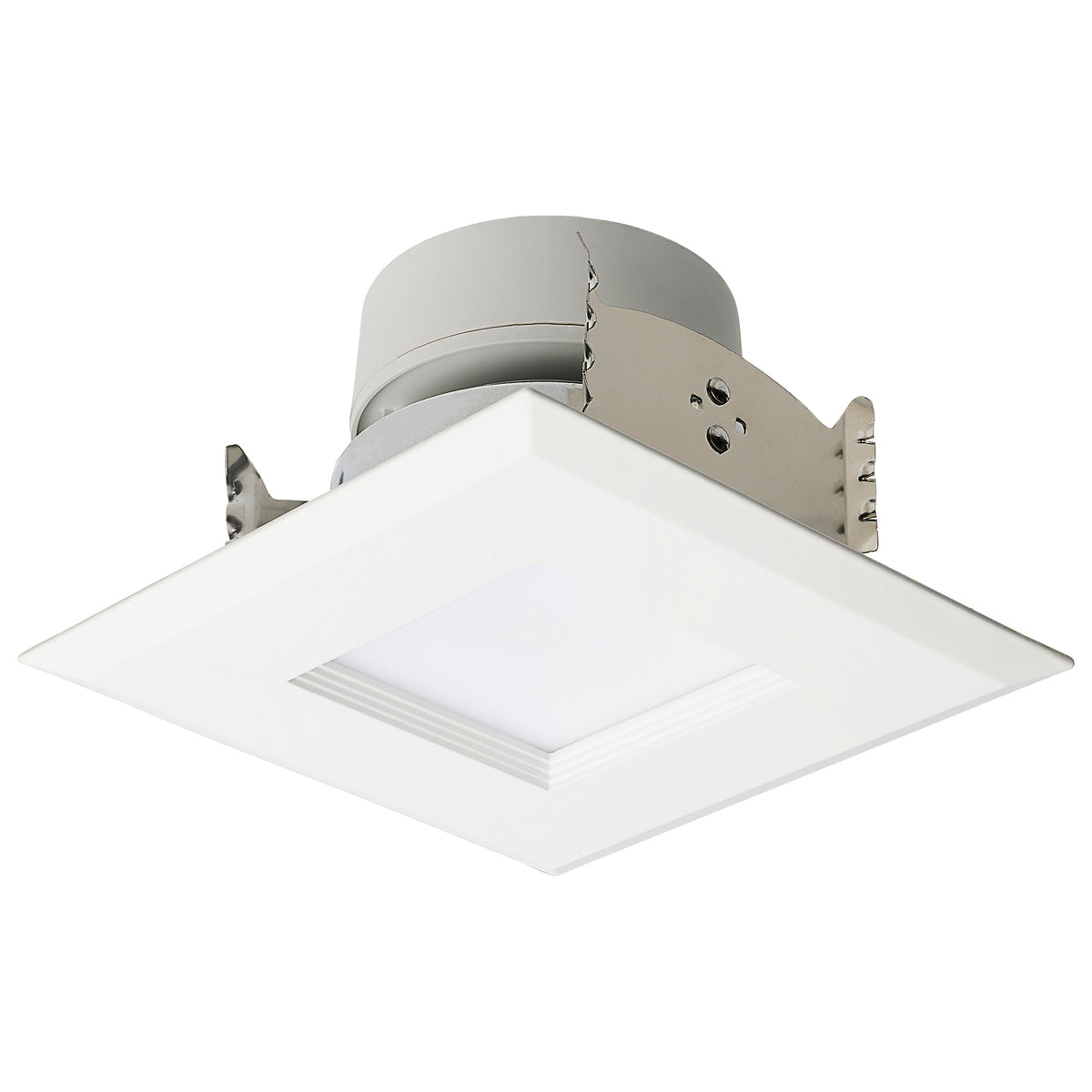 LED Retrofit Downlight - 5.5/6.5/8 Wattage Selectable - CCT and Lumens Selectable - 120 Volt - ColorQuick and PowerQuick Technology - Square - White Finish