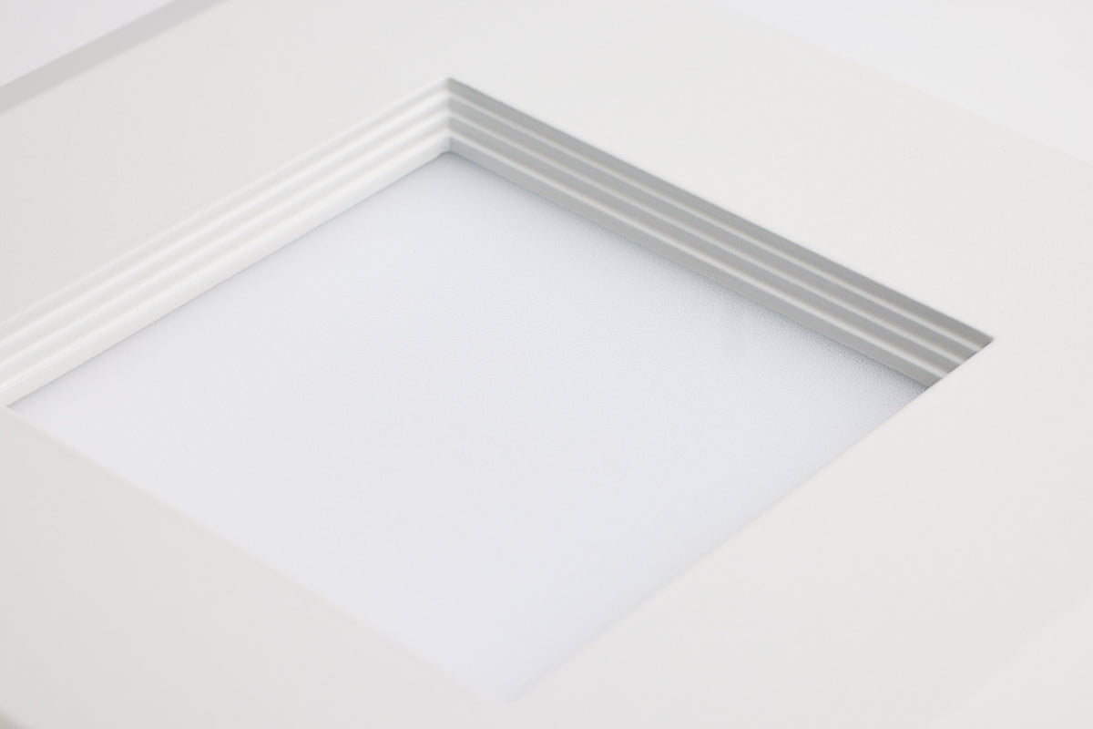 LED Retrofit Downlight - 5.5/6.5/8 Wattage Selectable - CCT and Lumens Selectable - 120 Volt - ColorQuick and PowerQuick Technology - Square - White Finish
