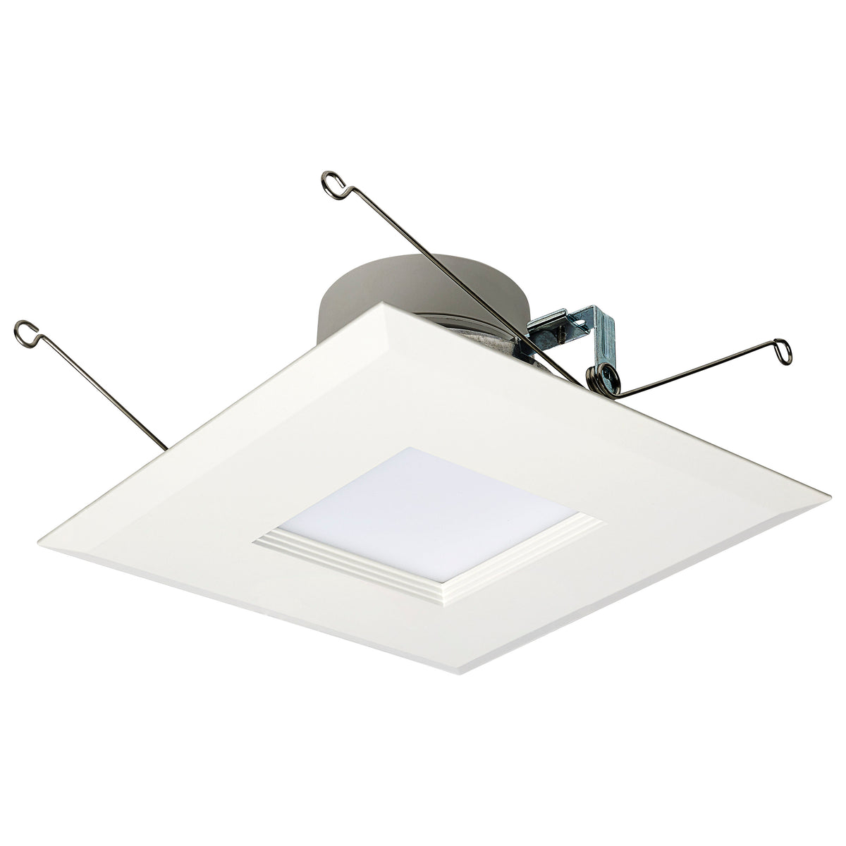 LED Retrofit Downlight - 7.5/10.5/14.5 Wattage Selectable - CCT and Lumens Selectable - 120 Volt - ColorQuick and PowerQuick Technology - Square - White Finish