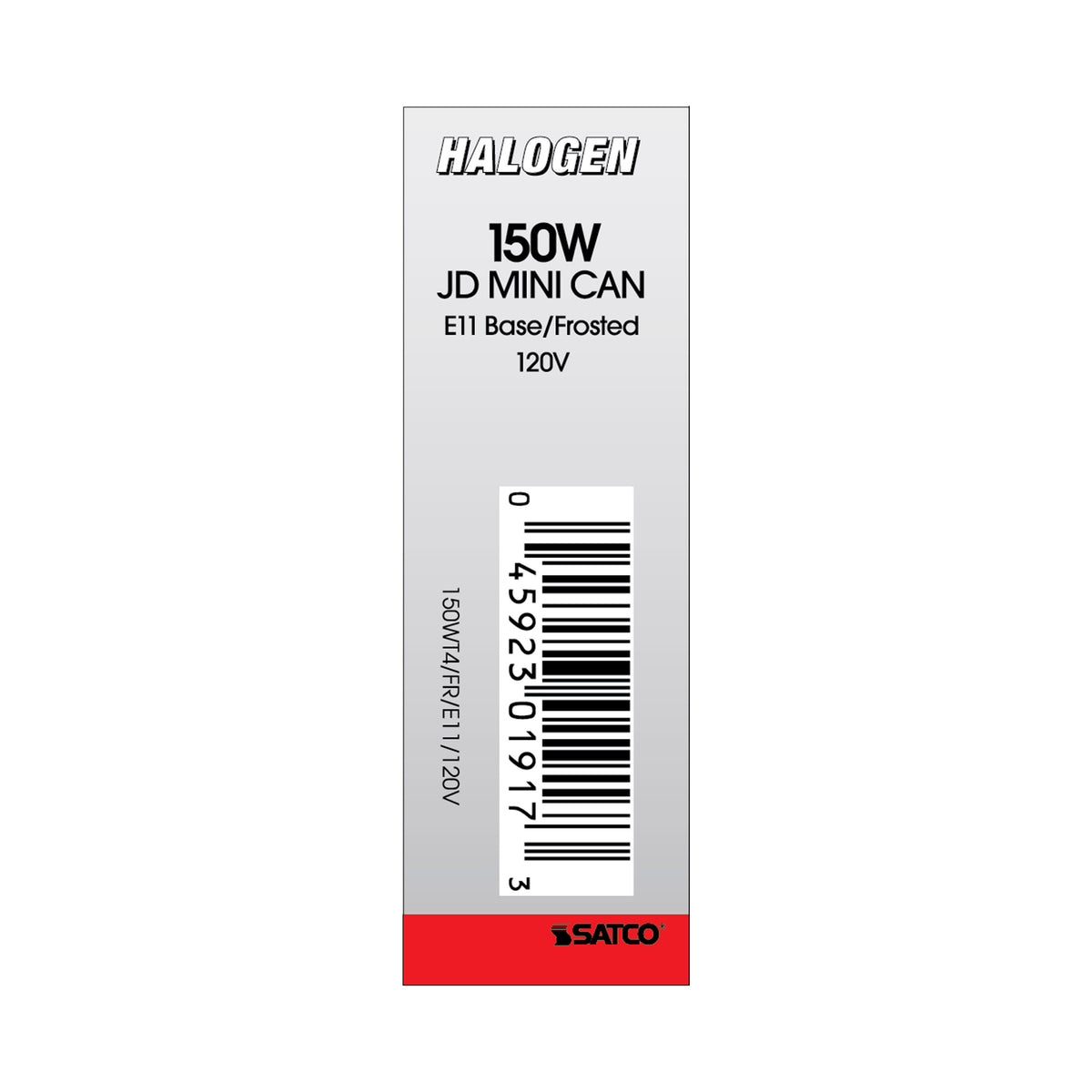 150 Watt - Halogen - T4 1/2 - Frosted - 2000 Average rated hours - 2430 Lumens - Mini Candelabra base - 120 Volt