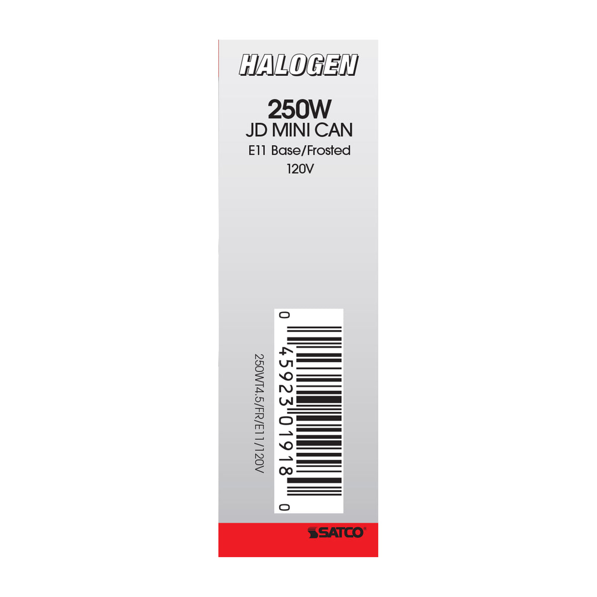 250 Watt - Halogen - T4 1/2 - Frosted - 2000 Average rated hours - 3780 Lumens - Mini Candelabra base - 120 Volt