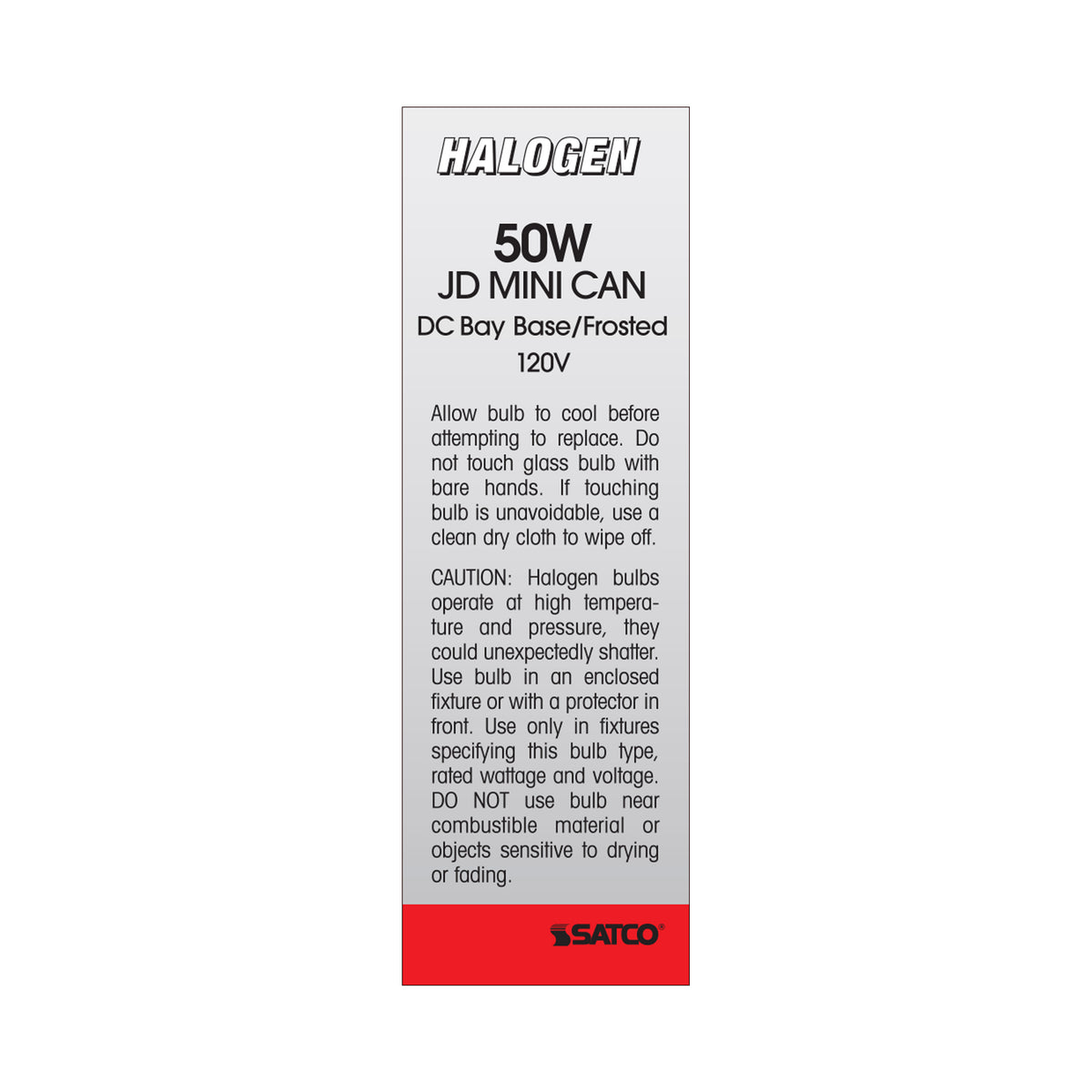 50 Watt - Halogen - T4 - Frosted - 2000 Average rated hours - 675 Lumens - DC Bay base - 120 Volt