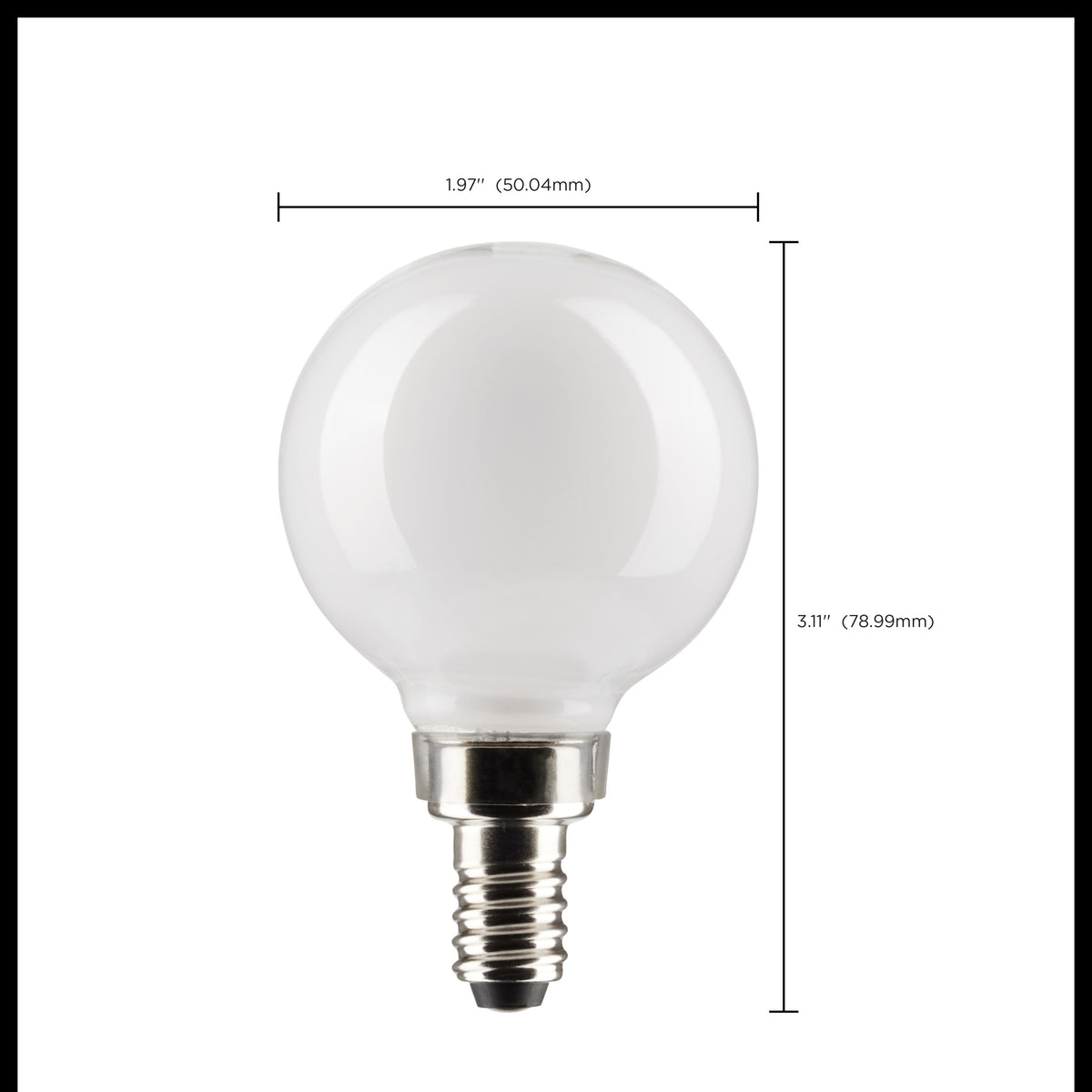 4.5 Watt G16.5 LED Filament - White - Candelabra base - 90 CRI - 2700K - 120 Volt