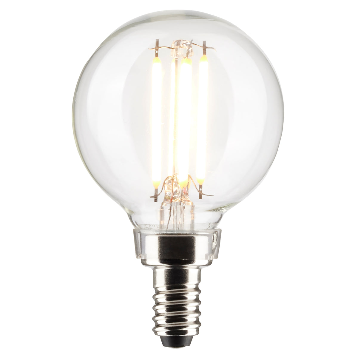5.5 Watt G16.5 LED Filament - Clear - Candelabra base - 90 CRI - 4000K - 120 Volt