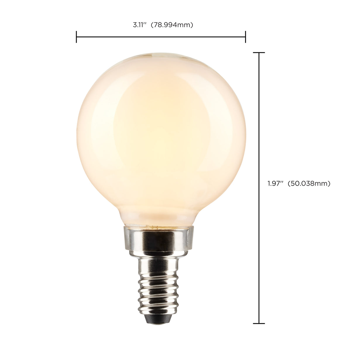 5.5 Watt G16.5 LED Filament - White - Candelabra base - 90 CRI - 2700K - 120 Volt