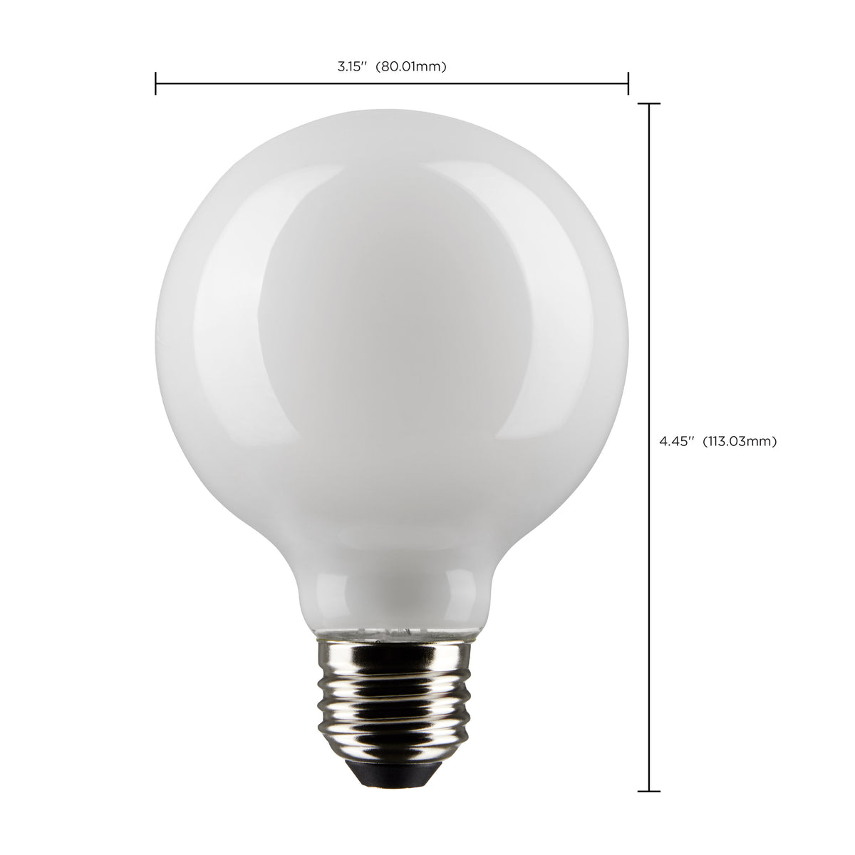 6 Watt G25 LED Filament - White - Medium base - 90 CRI - 5000K - 120 Volt