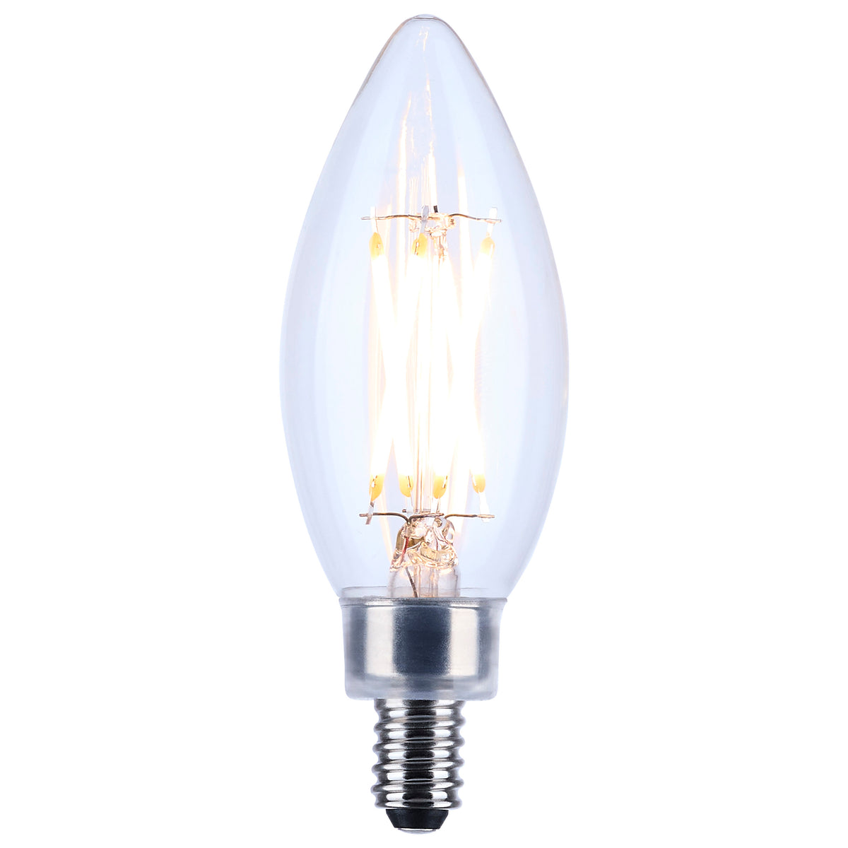 4 Watt B11 LED Filament - Clear - Candelabra base - 90 CRI - 4000K - 120 Volt