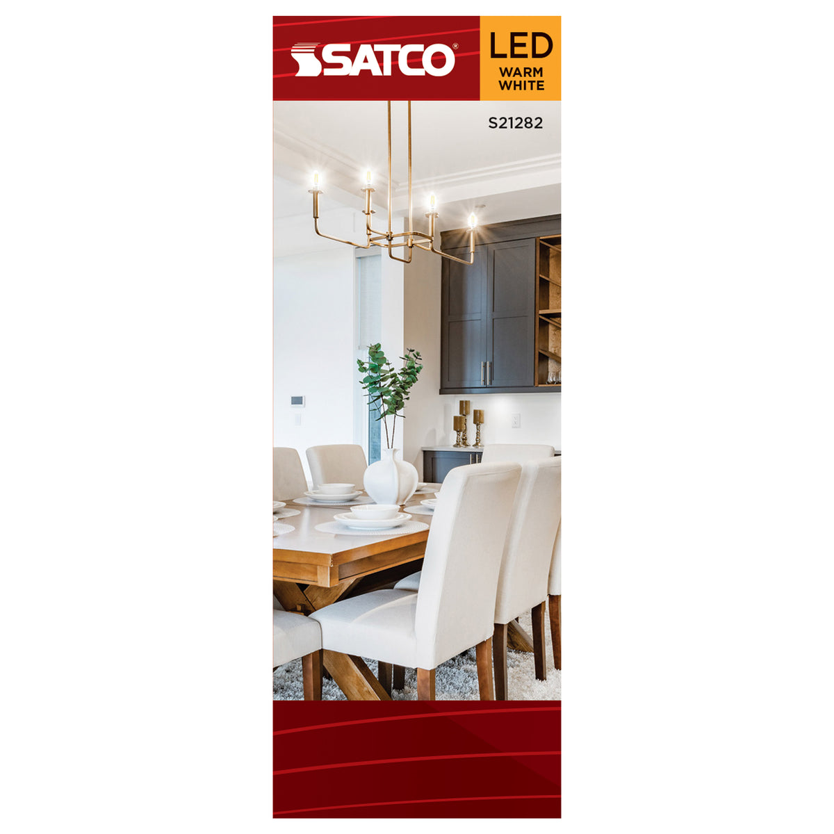 3 Watt B11 LED Filament - Clear - Medium base - 90 CRI - 2700K - 120 Volt