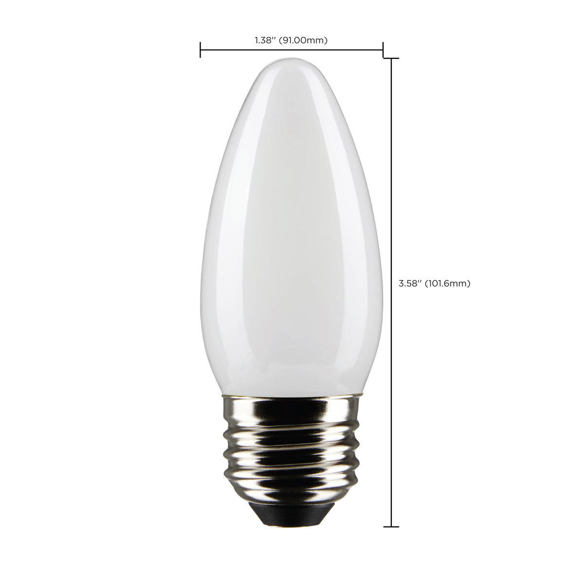 4 Watt B11 LED Filament - Frost - Medium base - 90 CRI - 2700K - 120 Volt