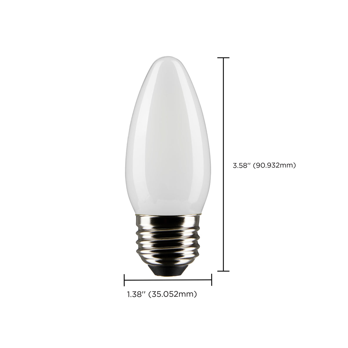 5.5 Watt B11 LED Filament - Frost - Medium base - 90 CRI - 2700K - 120 Volt