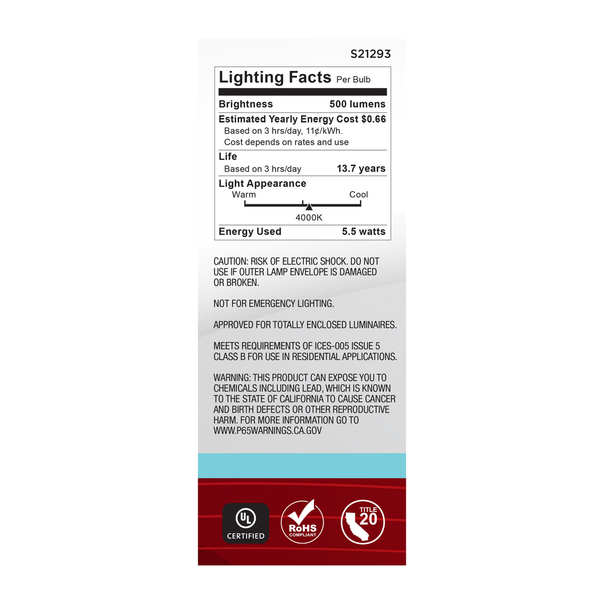 5.5 Watt B11 LED Filament - Frost - Medium base - 90 CRI - 4000K - 120 Volt