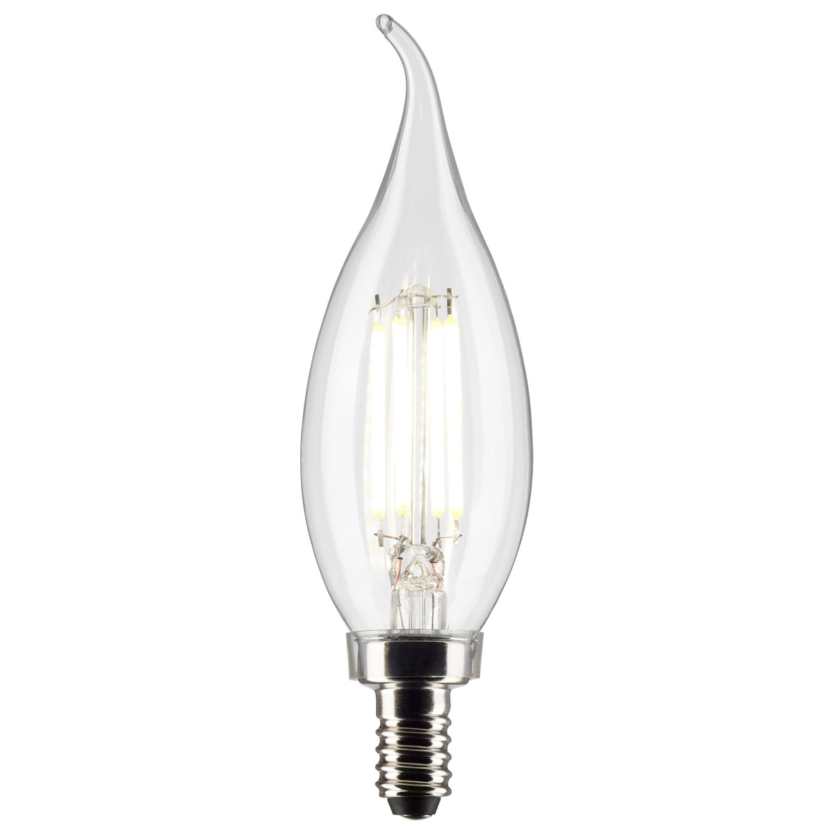 5.5 Watt CA10 LED Filament - Clear - Candelabra base - 90 CRI - 4000K - 120 Volt