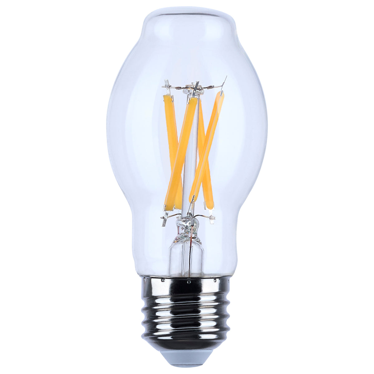 8 Watt BT15 LED Filament - Clear - Medium base - 90 CRI - 2700K - 120 Volt bulb or fixture view