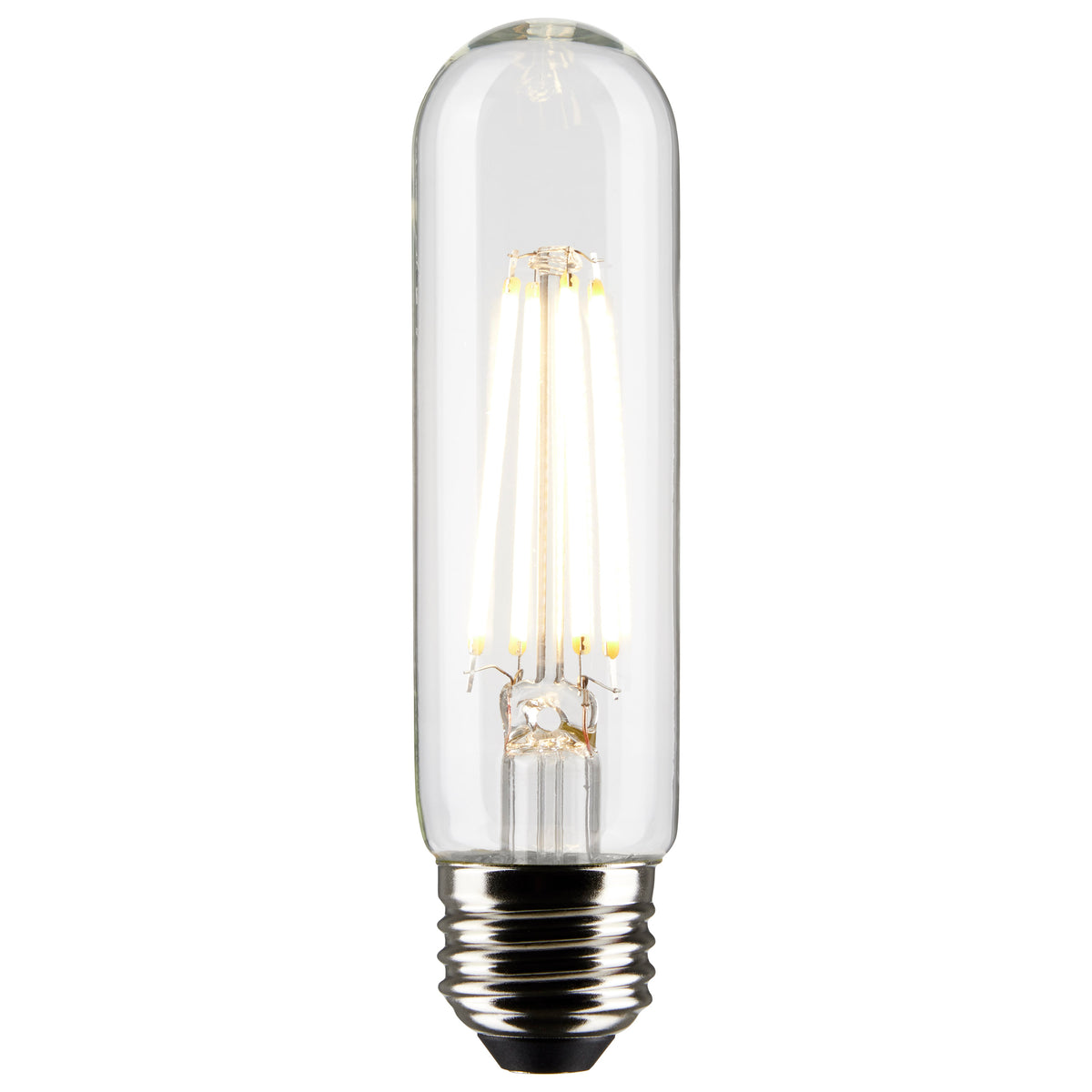 8 Watt T10 LED Filament - Clear - Medium base - 90 CRI - 3000K - 120 Volt