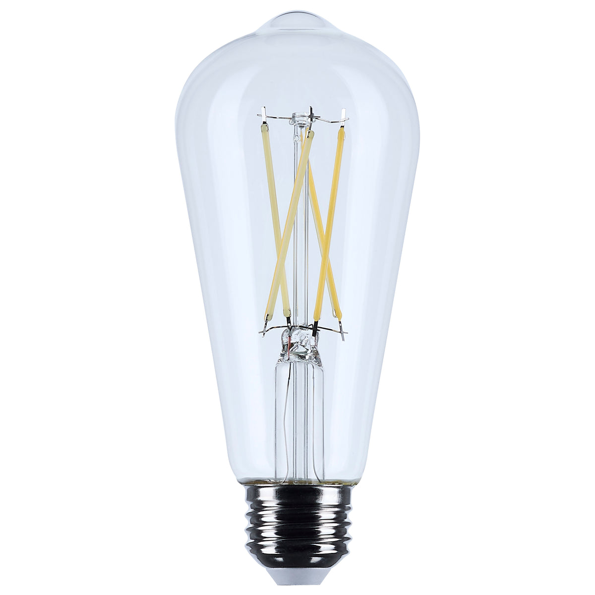 8 Watt ST19 LED Filament - Clear - Medium base - 90 CRI - 3000K - 120 Volt for commercial spaces and hospitality spaces