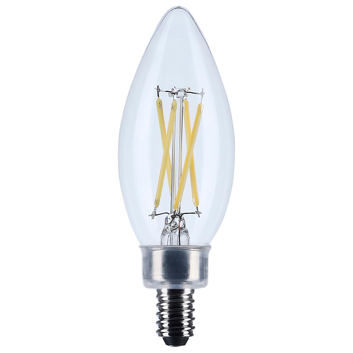 4 Watt B11 LED Filament - Clear - Candelabra base - 90 CRI - 2700K - 120 Volt - 3-Pack