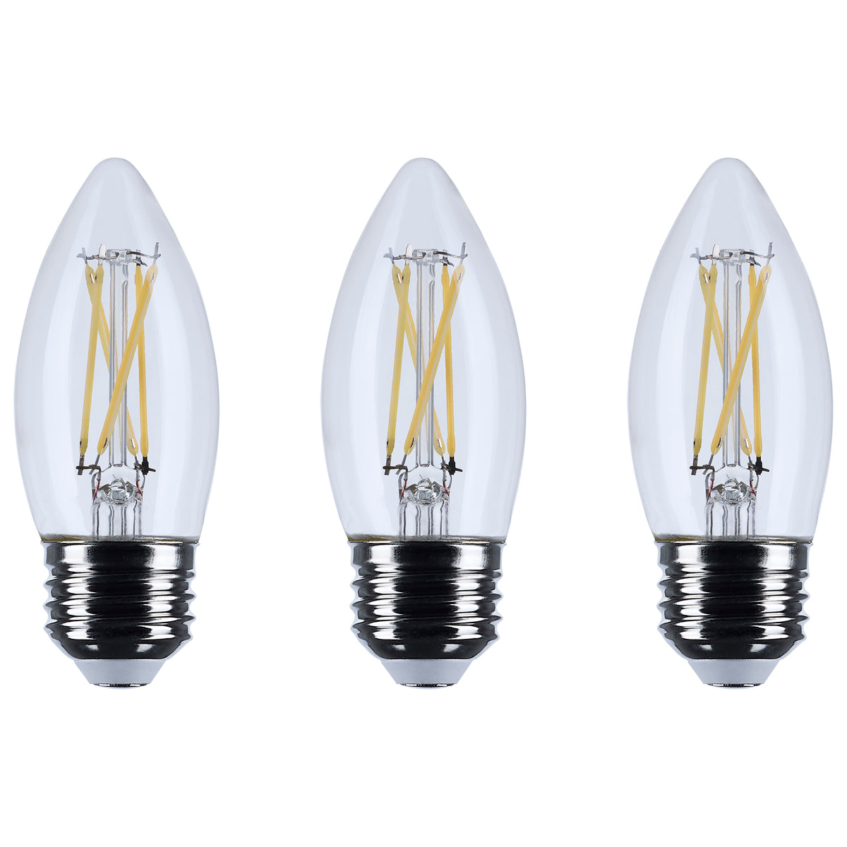 4 Watt B11 LED Filament - Clear - Medium base - 90 CRI - 2700K - 120 Volt - 3-Pack product image