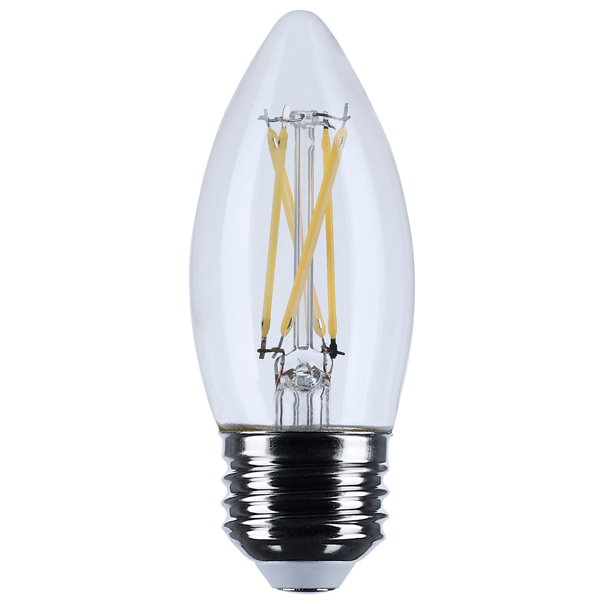 4 Watt B11 LED Filament - Clear - Medium base - 90 CRI - 2700K - 120 Volt - 3-Pack