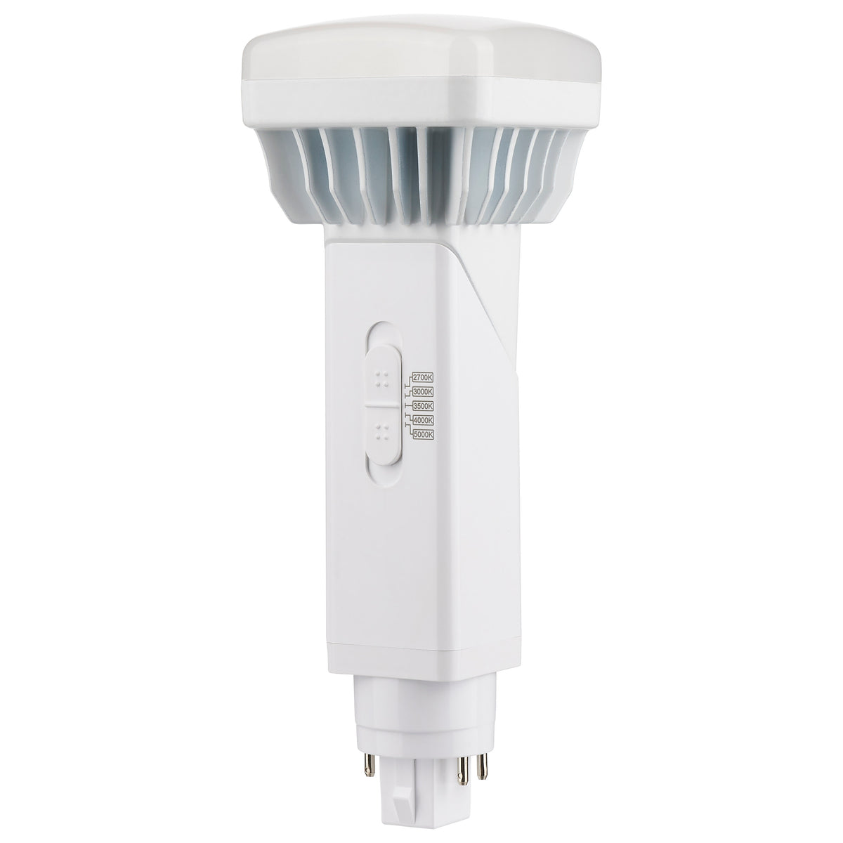 9 Watt PL 4-Pin LED - 1100 Lumens - G24q Base - CCT Selectable - White Finish - 120-277 Volts