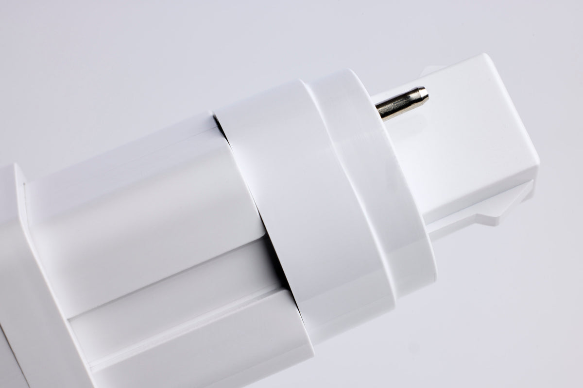 9 Watt PL 2-Pin LED - 1100 Lumens - G24d Base - CCT Selectable - White Finish - 120-277 Volts